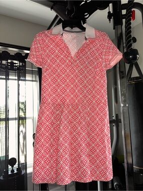 Southern Tide Pink and White Floral Polo Dress